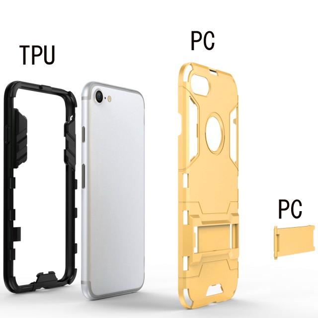 iPhone8ケース 二重構造 薄い 耐衝撃iPhone8 Plusケース 衝撃吸収 軽量 TPU+PC素材の二重構造｜initial-k｜02