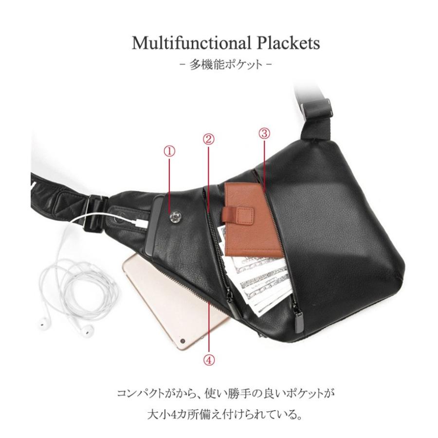 ボディバッグ メンズ 本革 牛革 質感ボディバッグ 人気 防犯対策 ボディバッグ メンズ 本革 牛革 質感ボディバッグ 人気 防犯対策