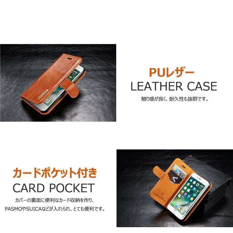 iPhone8ケース多機能マグネット分離式横向き レザー  手帳型  財布型 iPhone8 Plusケース多機能耐衝撃横向き   手帳型 人カード収納｜initial-k｜06