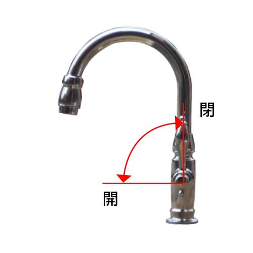 水栓金具 単水栓 おしゃれ 洗面用 銀 シルバー INK-0302042H : 株式