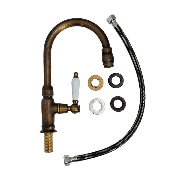 単水栓 陶器レバー おしゃれ ブロンズ 古銅 INK-0302046HT : 株式会社