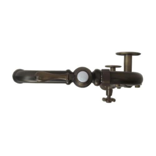 単水栓　蛇口　カラン　ストレート止水栓付き　古銅　W270×D85×H1230　品番INK-0302088Hset