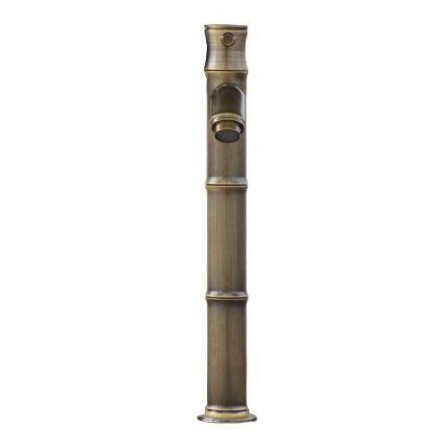 単水栓　蛇口　カラン　竹型　品番INK-0302106H　おしゃれ　W35×D220×H310　古銅
