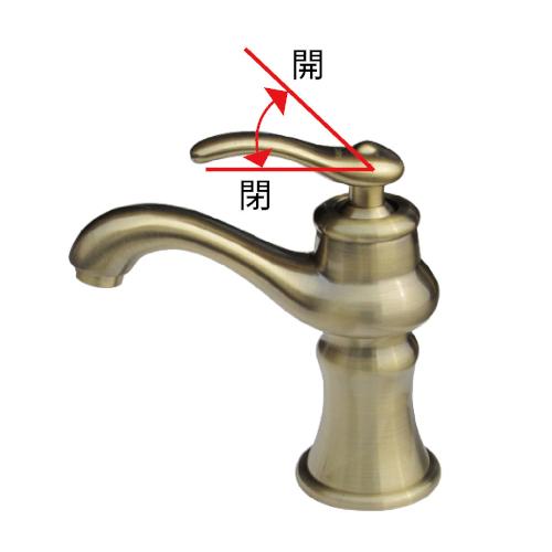 水栓(混合水栓・洗面ボウル・洗面台用蛇口)古金 アンティーク 水栓(混合水栓・洗面ボウル・洗面台用蛇口)古金 アンティーク