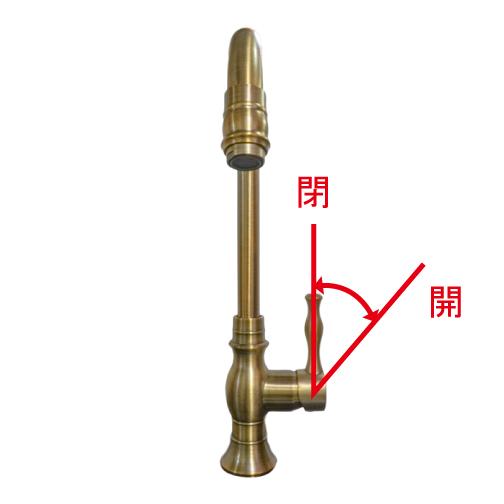 蛇口 混合水栓 洗面台用 ブロンズ 古銅 INK-0303060G : 株式会社インク