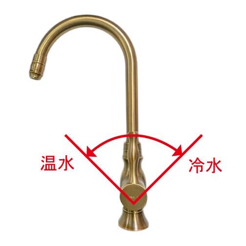 蛇口 混合水栓 洗面台用 ブロンズ 古銅 INK-0303060G : 株式会社インク