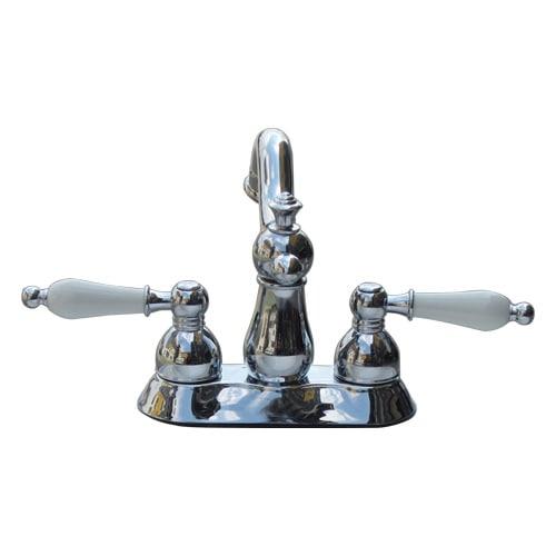 4インチ混合水栓 三つ穴 二つ穴 360°回転可能 ツーハンドル ツーホール