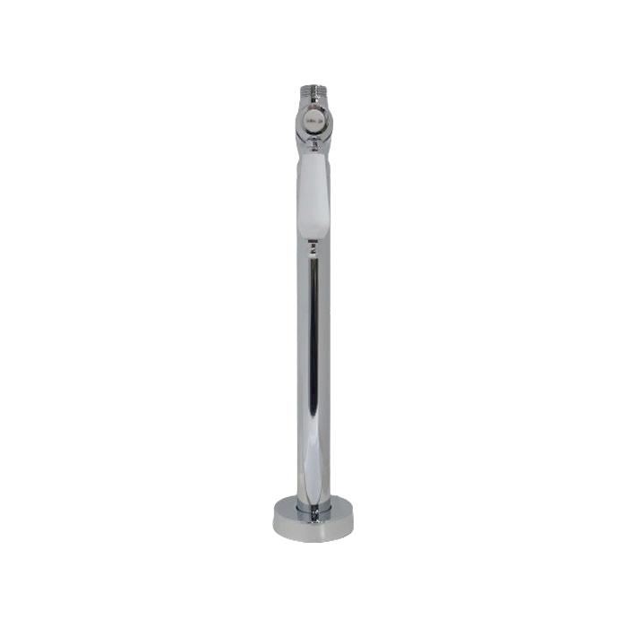 ストレート止水栓 床給水用 接続径 G1/2 陶器レバーハンドル 水道 洗面台 キッチン 洗濯機 部品 交換 おしゃれ 銀 シルバー | 品番INK-0304041GT_2