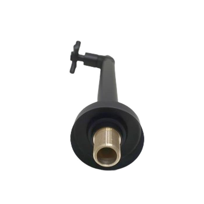 ストレート止水栓 床給水用 接続径 G1/2 クロスハンドル 水道 洗面台 キッチン 洗濯機 部品 交換 おしゃれ 黒 ブラック | 品番INK-0304043G_5