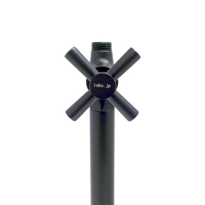 ストレート止水栓 床給水用 接続径 G1/2 クロスハンドル 水道 洗面台 キッチン 洗濯機 部品 交換 おしゃれ 黒 ブラック | 品番INK-0304043G_6