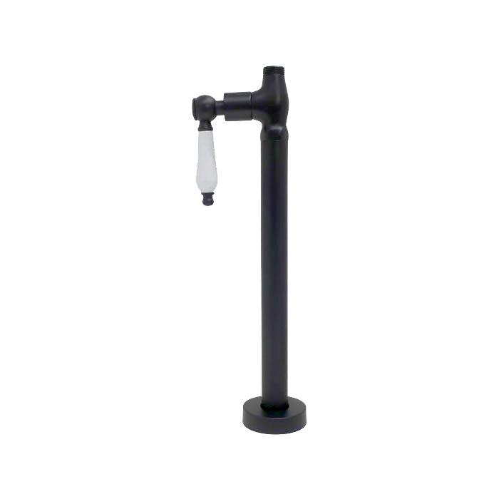 ストレート止水栓 床給水用 接続径 G1/2 陶器レバーハンドル 水道 洗面