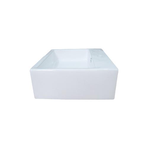 4点セット 洗面ボウル+自動水栓+排水栓+トラップ 陶器 手洗い器 置き型 自動水栓 センサー水栓 蛇口 銀 おしゃれ 店舗 DIY リフォーム