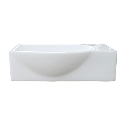 手洗器　壁付け　置き型　陶器　オーバーフロー有り　W400×D280×H120　INK-0405061H