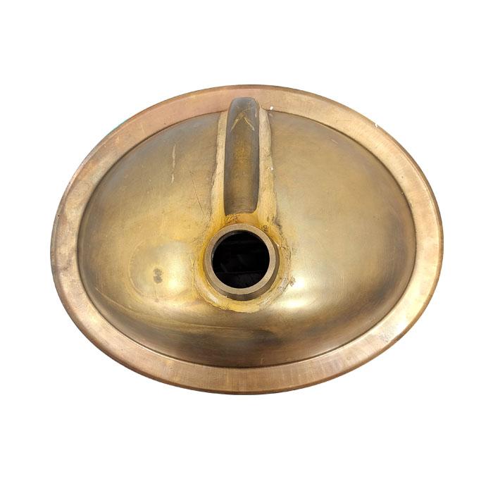 洗面ボウル アンティーク ブロンズ 銅色 埋め込み オーバーフロー有り
