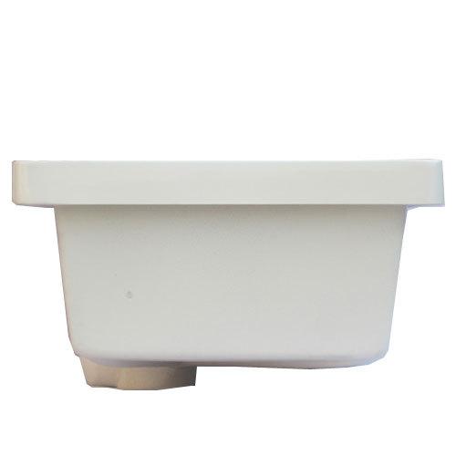 4点セット 洗面ボウル+自動水栓+排水栓+トラップ 陶器 手洗い器 埋め込み 自動水栓 センサー水栓 蛇口 銀 おしゃれ 店舗 DIY リフォーム_3