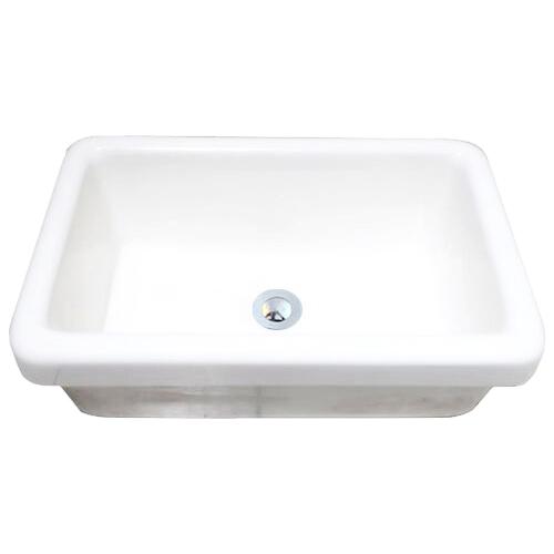 手洗器 小型 コンパクト 人工大理石 埋め込み オーバーフロー無し W400×D250×H170 INK-0413032H_2