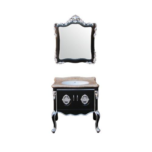 売り切れ-(次回入荷未定) アンティーク調洗面台 おしゃれ 鏡付き