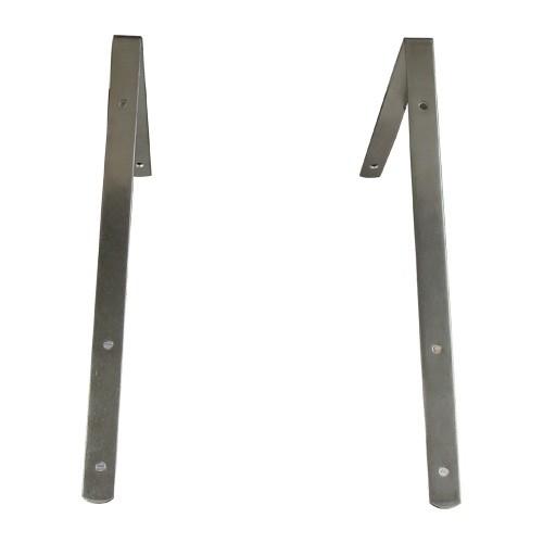 金属製棚受けブラケット シルバー　2個セット 棚受け ブラケット ステンレス 銀・シルバー 2個セット W25×D400×H250