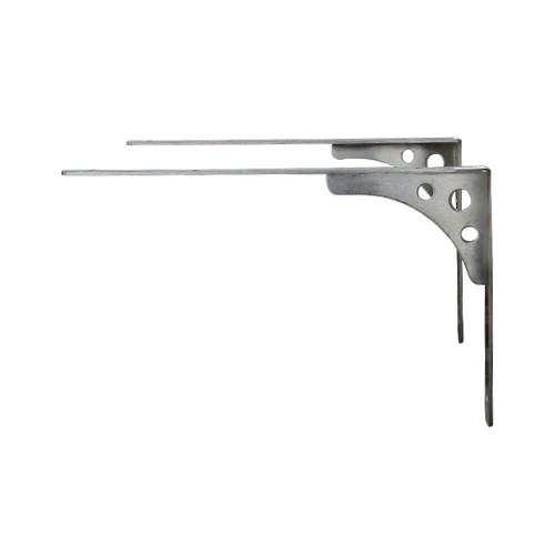 棚受け ブラケット ステンレス 銀・シルバー 2個セット W25×D400×H250