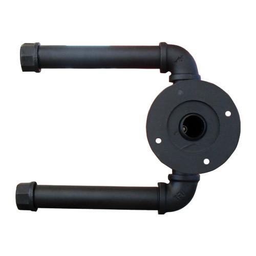 ガス管シングルペーパーホルダー！角度自在！赤ハンドル仕様！インダストリアル ガス管シングルペーパーホルダー！角度自在！赤ハンドル仕様