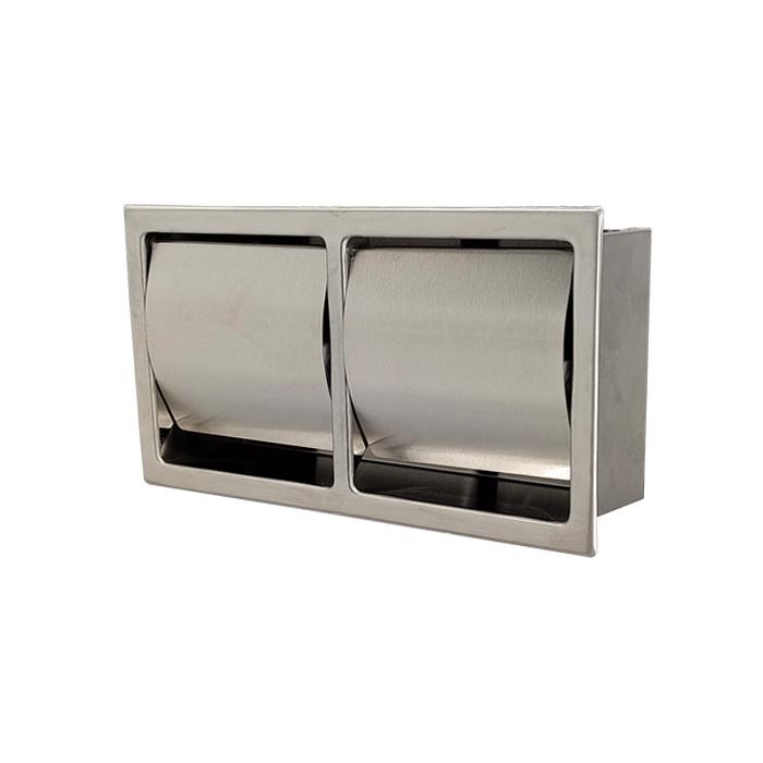 トイレットペーパーホルダー 埋め込み おしゃれ ダブル 2連 横 紙巻機