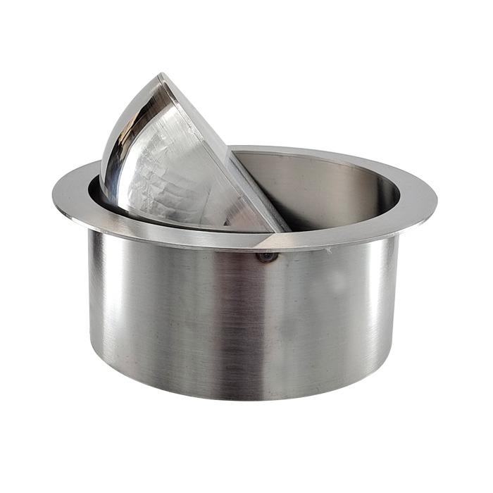 ゴミ投入口金具 ダストシュート 蓋付き φ150 屑入れ ステンレス 銀