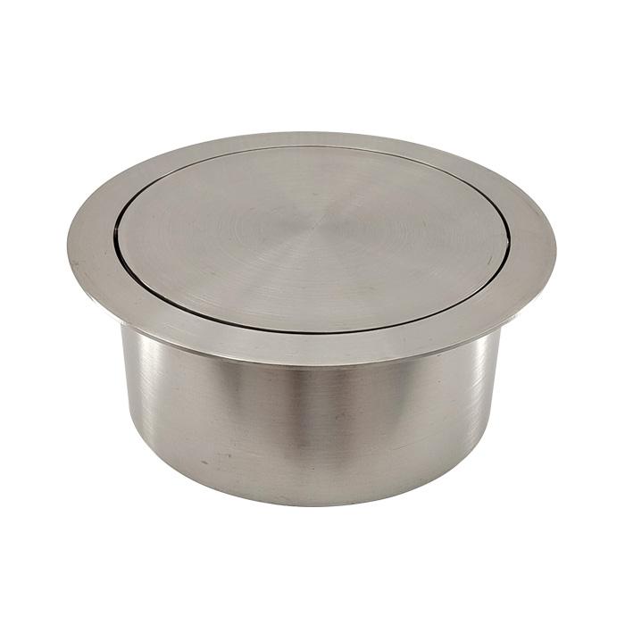 ゴミ投入口金具 ダストシュート 蓋付き φ150 屑入れ ステンレス 銀