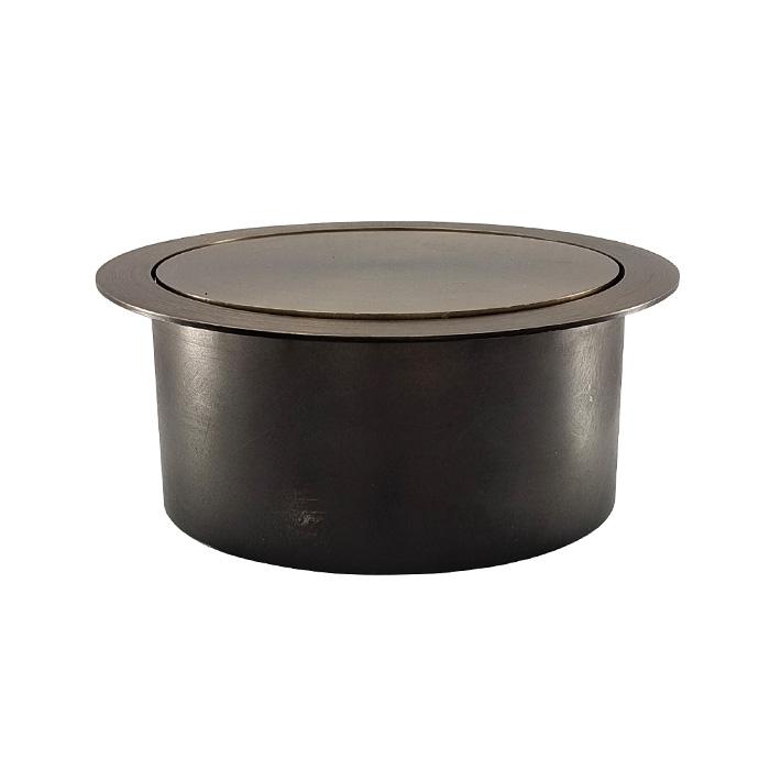 ゴミ投入口金具 ダストシュート 蓋付き φ150 屑入れ ステンレス 古銅