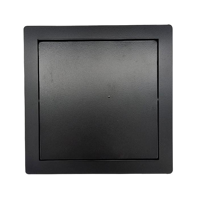 ゴミ投入口金具 ダストシュート 蓋付き □160 屑入れ ステンレス 黒