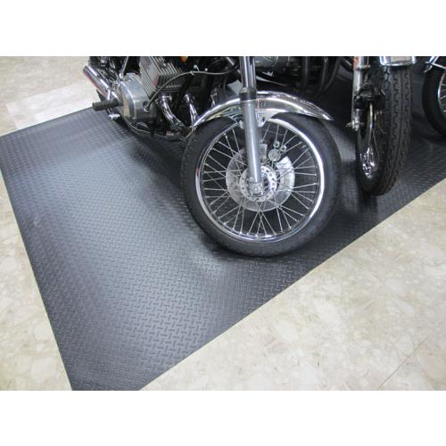 縞鋼板風防滑保護シート ゴムマット 駐車場 ガレージマット バイク 軽
