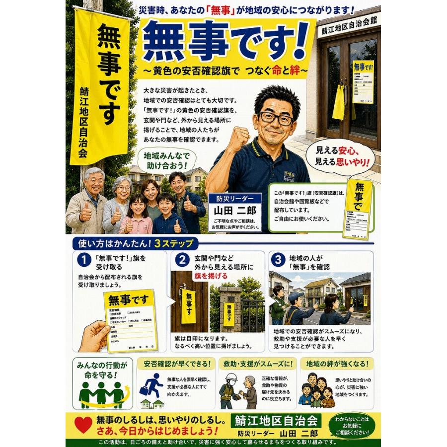安否確認旗「無事です」 : 高橋商店ヤフー店 - 通販 - Yahoo!ショッピング