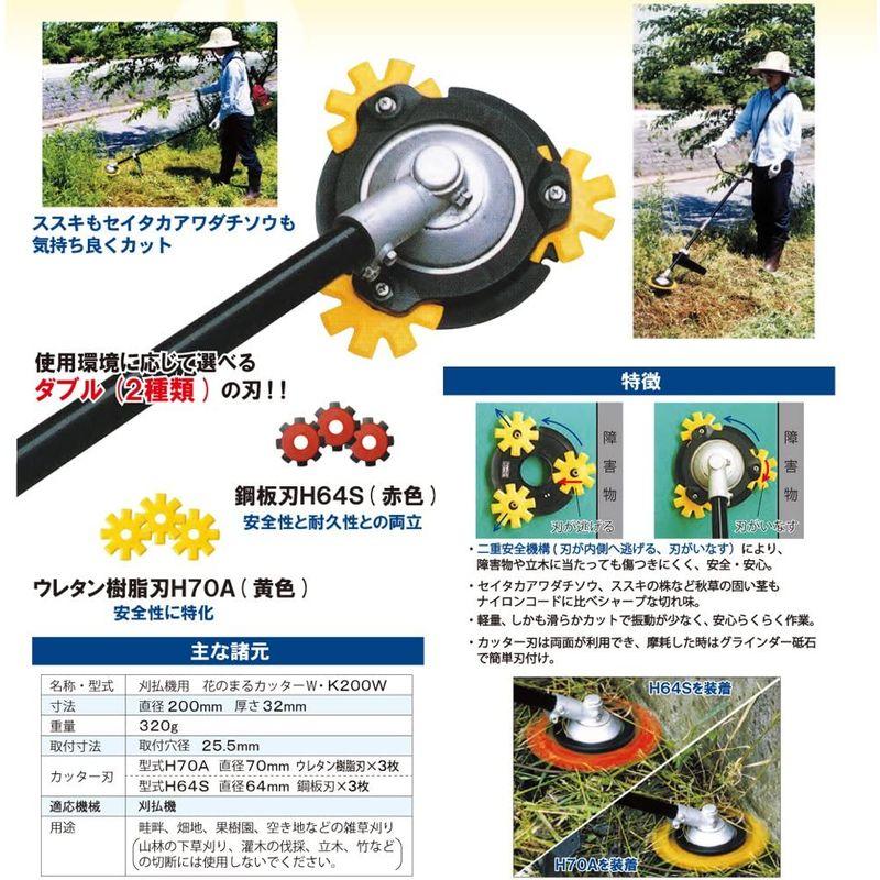 サンエー 刈り払い機用回転刃 花のまるカッターW K200W 農業用 ∀藤原産業 本鍛造刈込鋏 (4977292634014)