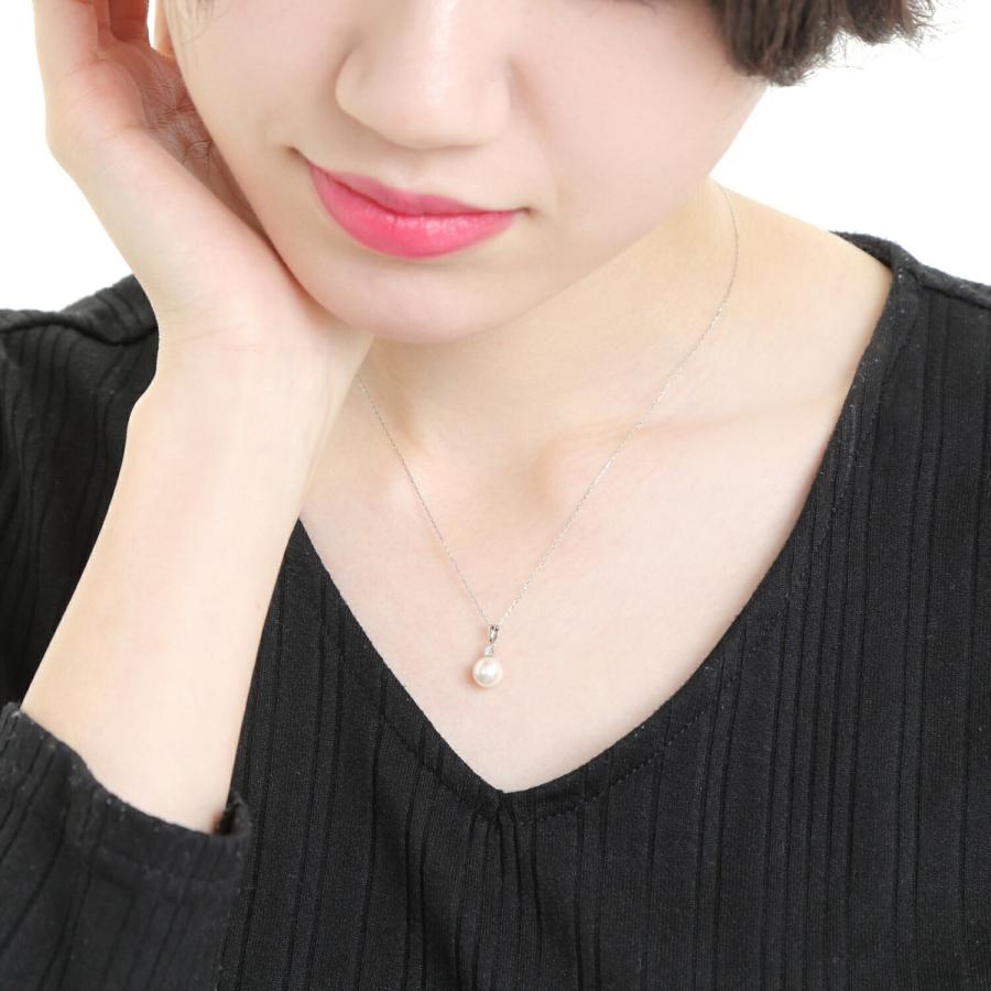 あこや真珠 アコヤ真珠 ネックレス パール 一粒 7mm ペンダント
