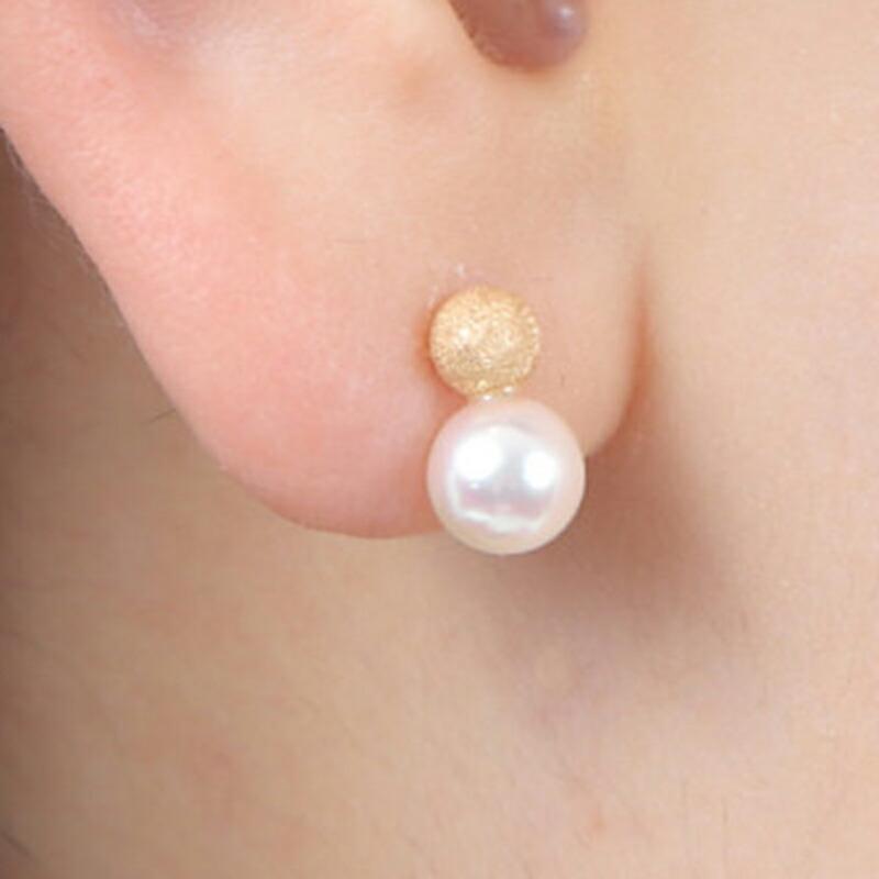 アコヤ真珠 あこや真珠 ピアス 5.5mm パール k18 18金 本真珠 母の日