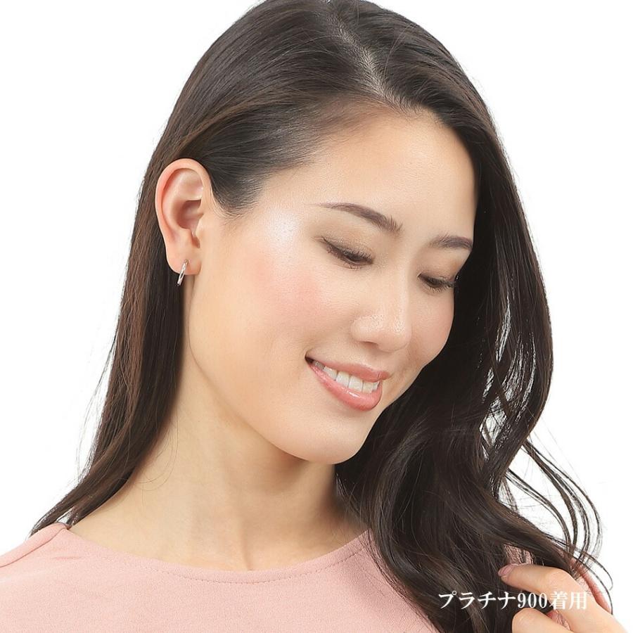フープピアス 18k 18金 プラチナ 小さい 細い アレルギー対応 レディース シンプル 地金 ゴールド 2mm×15mmの画像