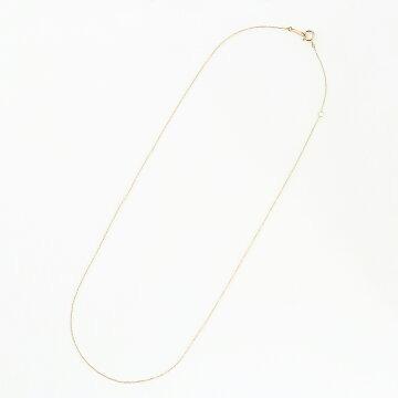 ネックレス チェーン のみ 18k 18金 レディース 45cm 幅0.65mm 