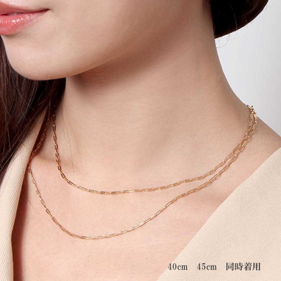 クリップチェーン ネックレス 18金 チェーン だけ 40cm 幅1.75mm K18 18K 刻印あり 地金 クリップ ペーパークリップ チェーンのみの画像