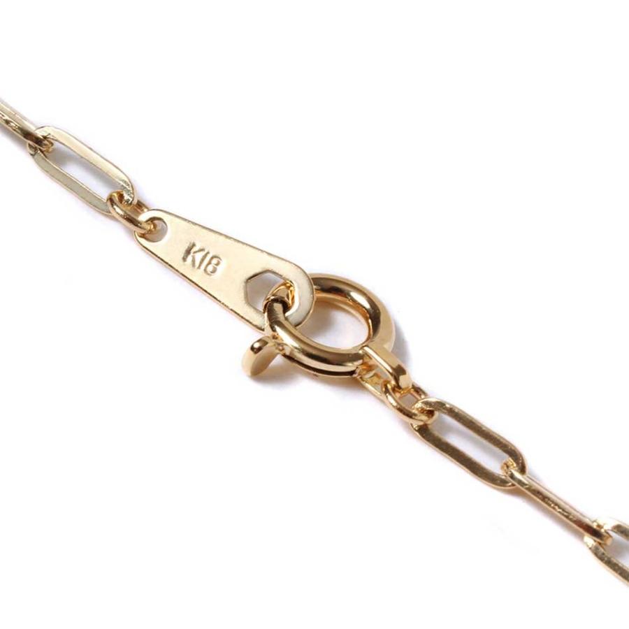 クリップチェーン ネックレス 18金 チェーン だけ 40cm 幅1.75mm K18 18K 刻印あり 地金 クリップ ペーパークリップ チェーンのみの画像