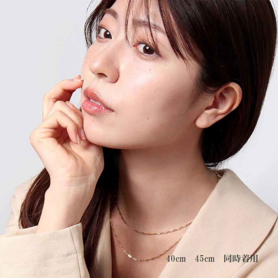 クリップチェーン ネックレス 18金 チェーン だけ 40cm 幅1.75mm K18 18K 刻印あり 地金 クリップ ペーパークリップ チェーンのみの画像