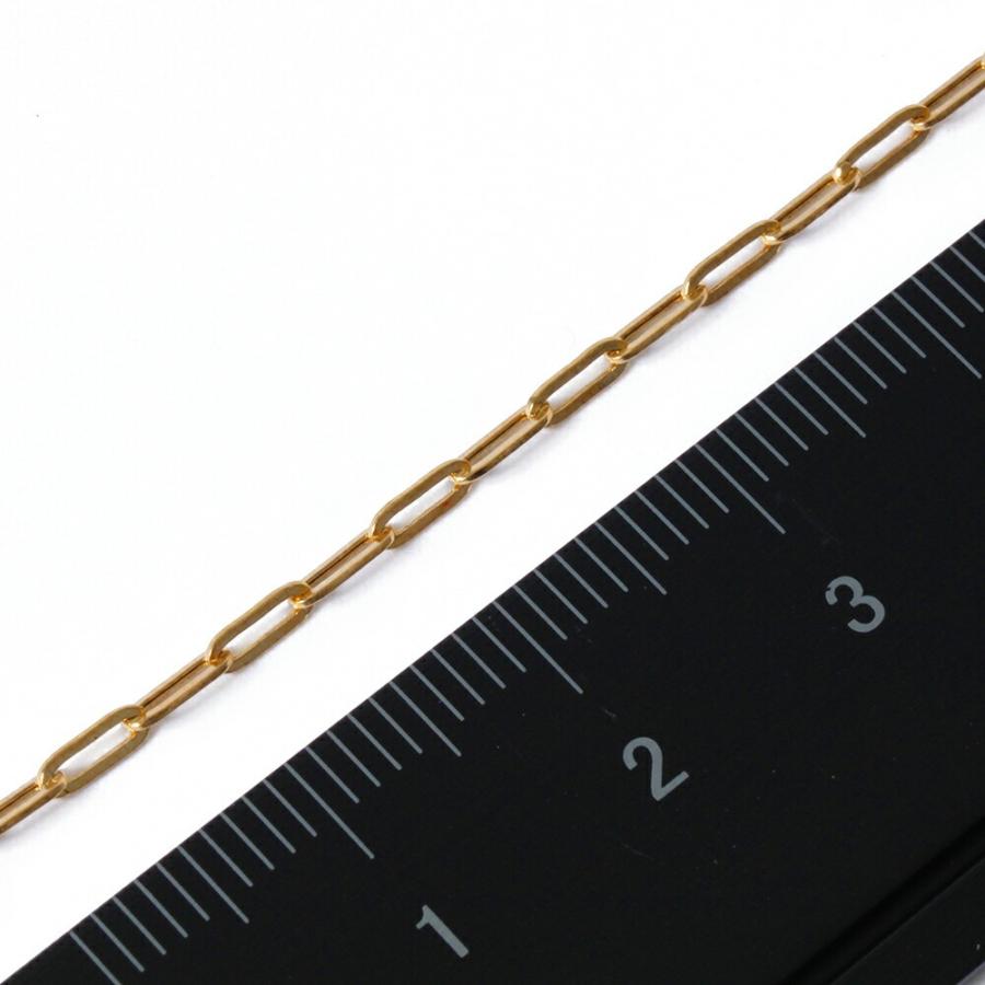 クリップチェーン ネックレス 18金 チェーン だけ 40cm 幅1.75mm K18 18K 刻印あり 地金 クリップ ペーパークリップ チェーンのみの画像