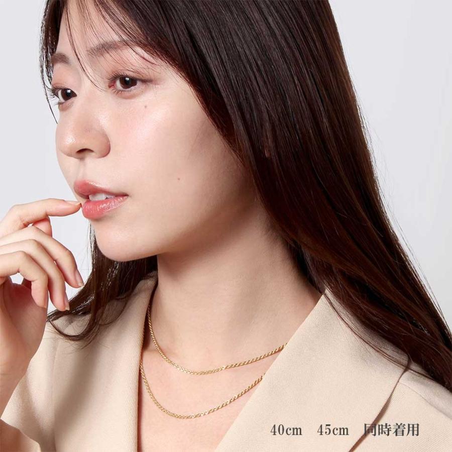 ロープチェーン ネックレス 18金 チェーン だけ 40cm 幅1.9mm K18 18K 刻印あり 地金 ロープ 中空 ツイスト チェーンのみの画像