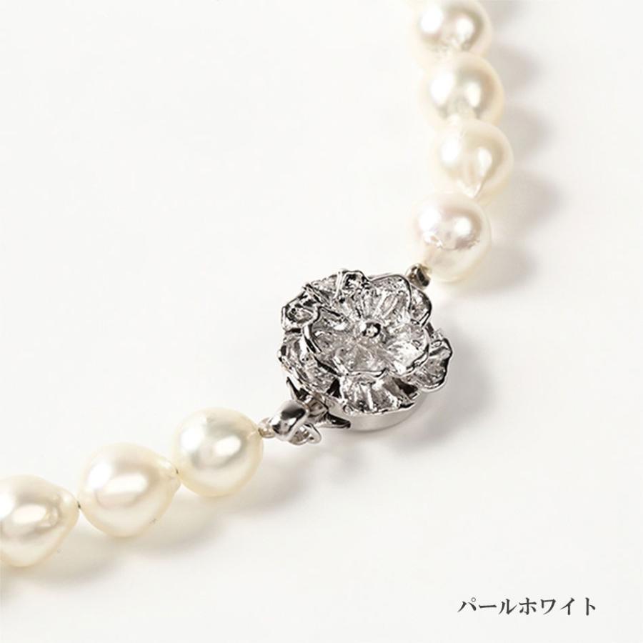 パール ネックレス ロング 本真珠 バロックパール 7-8mm レディース