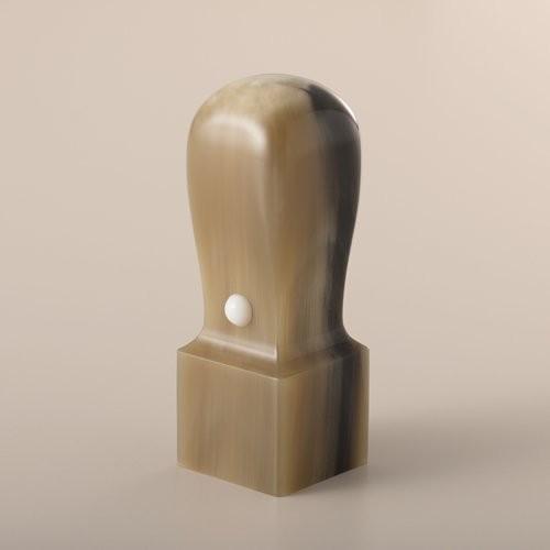 牛角色上の落款印/21mm/匠彫り/角天丸/ケース別売