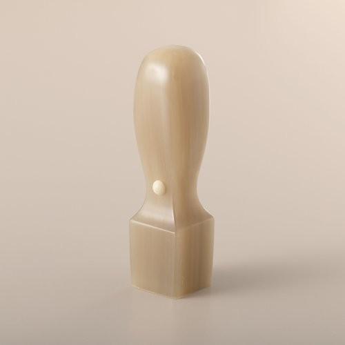 法人印鑑/角印 牛角純白/角天丸/15mm/ケース別売