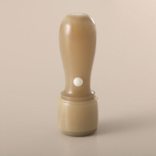 牛角純白の資格印・丸印/18mm/匠彫り/丸天丸/ケース別売