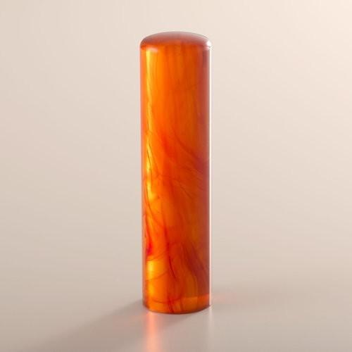 琥珀樹脂の認印アタリ無し/15mm/ケース別売