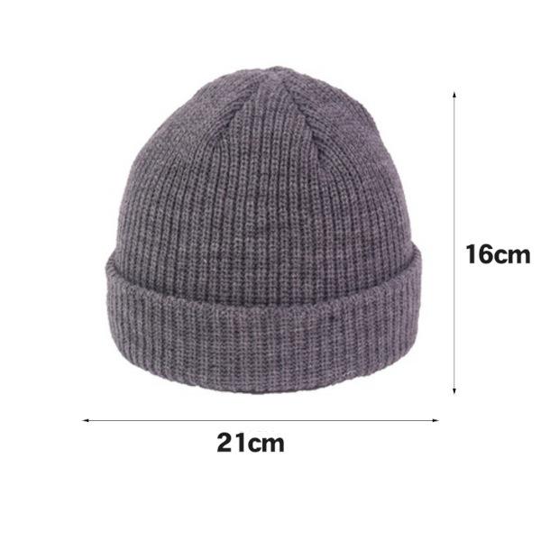 ニット 帽子 ワッチキャップ グレー メンズ レディース 秋冬 登山