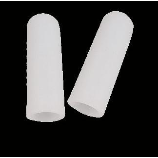 シリコン 指サック 細 2個組 白 長さ50mm 内径10mm 厚さ2.2mm 先が