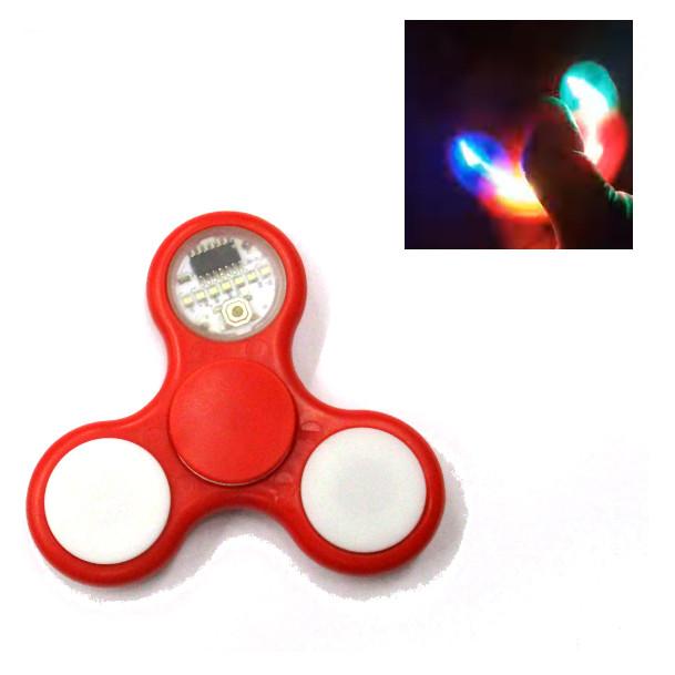 ハンドスピナー　赤 光る ハンドスピナー レッド 自動明滅タイプ Hand spinner ストレス