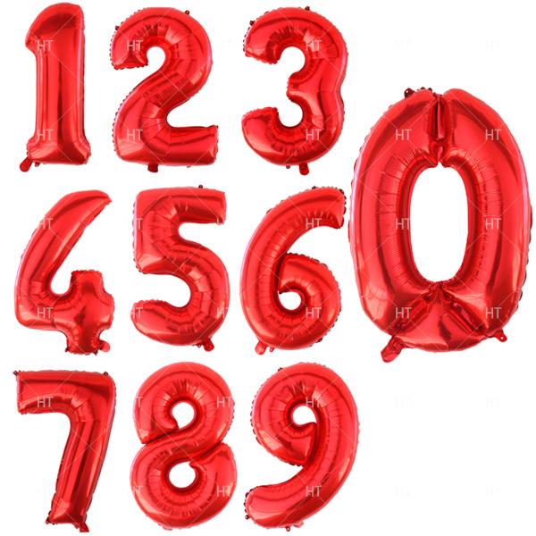 数字の2 風船 レッド 1個 バルーン 誕生日 パーティー (K22